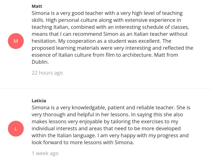 Italienska språkkurser - Onlinelektioner