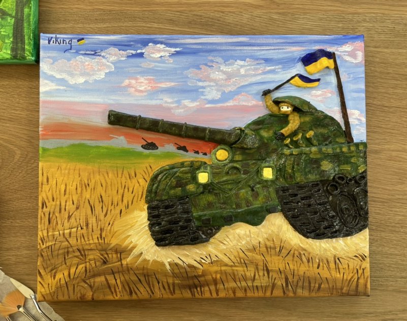 Handgjorda målningar från Ukraina.