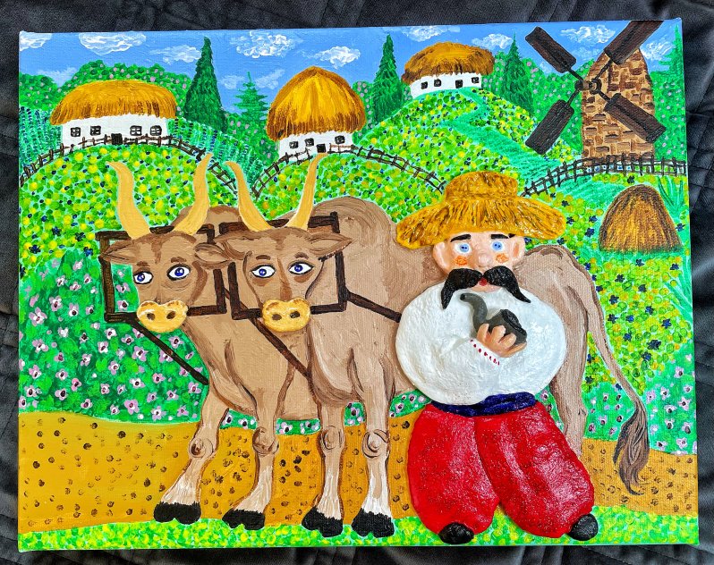 Handgjorda målningar från Ukraina.