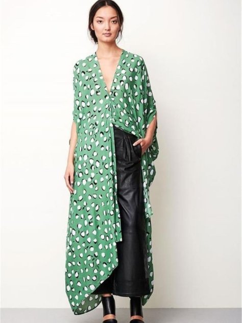 Rodebjer Agave Nut Grön Kaftan Kimono
