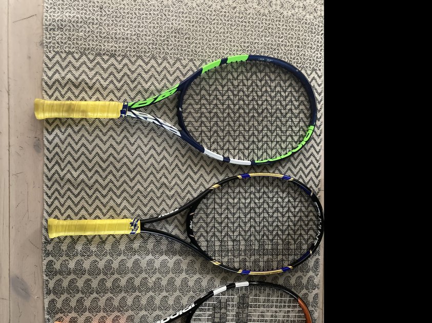 Tre tennisracket till salu