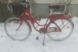 Röd vilma cykel