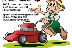 Gräsklippning erbjudes på hela Öland