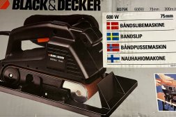 Black&Decker bandsläpp, 75 mm, 600W.